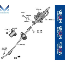 mobis steering column shaft hyundai genesis g90 2018-21